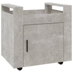 Vidaxl betonszürke szerelt fa asztal-kocsi 60 x 45 x 60 cm 816612