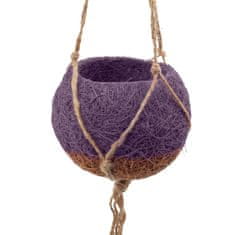 Domestico KOKODAMA kókuszrostból készült lógó cserépfedő, lila