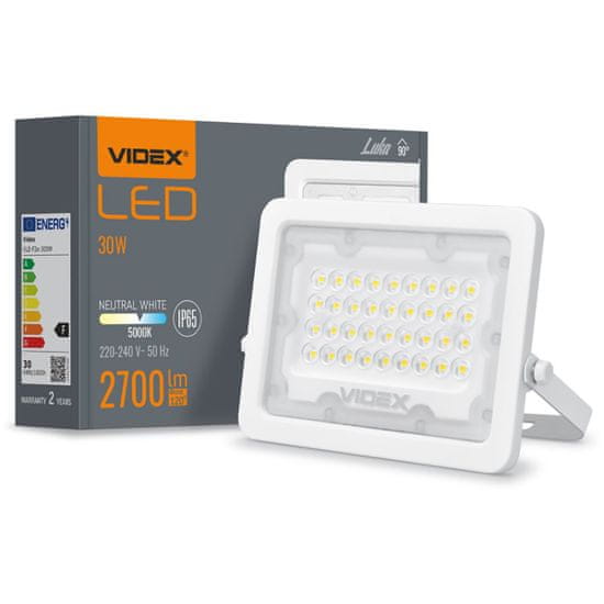 VIDEX Reflektor LED 30W 2700lm 5000K IP65 fehér LUCA