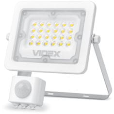 VIDEX LED reflektor PIR 10W 900lm 5000K IP65 fehér LUCA mozgás- és szürkületérzékelővel