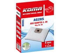 KOMA AG28S - 25 darabos porzsákkészlet AEG Vampyr Nr. 28 porszívókhoz, szintetikus