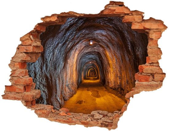 Wallmuralia.hu 3d-s lyukat fali matrica Földalatti alagútban 90x70 cm