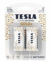 Tesla Batteries C GOLD+ alkáli elem - kis monocellás, 2 db