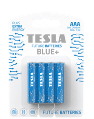 Tesla Batteries AAA BLUE+ cink-szén mikroceruza elemek, 4 db