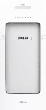 Tesla Batteries PB SILVER Power Bank 5V / 4000 mAh fehér