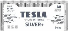 Tesla Batteries AA SILVER+ alkáli ceruzaelemek, 24 db