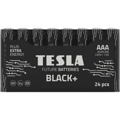 Tesla Batteries AAA BLACK+ alkáli mikroceruza elemek, 24 db