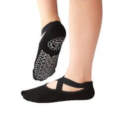 Northix Jóga zokni boka modellben - fekete 