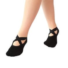 Northix Jóga zokni boka modellben - fekete 