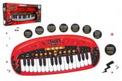 Teddies Zongora ROCK STAR 31 billentyű műanyag 46cm elemes, hanggal, fénnyel, elemmel működik