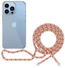 EPICO átlátszó tok zsinórral iPhone 13 Pro Max készülékhez - rózsaszín, 60510102300003