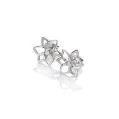 Hot Diamonds Gyengéd ezüst fülbevaló gyémántokkal Virágok Diamond Amulets DE711