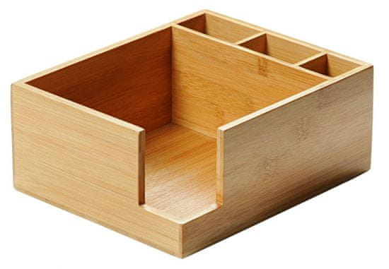Kesper Szalvéta és evőeszköz doboz, bambusz 21,5 x 18 cm