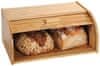 Fából készült kenyértároló, 40 x 17 x 27 cm, felgöngyölíthető fedéllel
