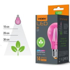 VIDEX LED izzó E27 A60 8W 290lm FITO lámpa termesztő növényekhez 360°