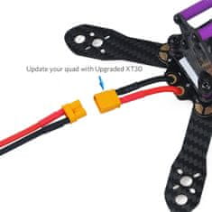 YUNIQUE GREEN-CLEAN 3 pár XT30 csatlakozó, Lipo akkumulátor csatlakozók, szilikon kábellel 100mm 16AWG RC Lipo FPV Drone
