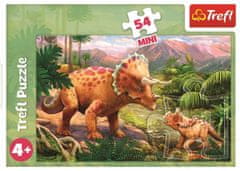 Trefl Puzzle Csodálatos dinoszauruszok: Triceratops a bébivel 54 darab