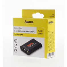 Hama fényképezőgép akkumulátor típusa Sony NP-BX1, Li-Ion 3,6 V/1090 mAh