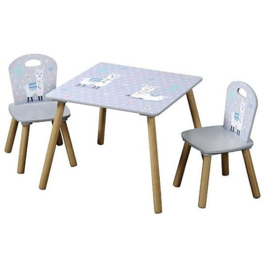 Kesper Kesper Gyermekasztal 2 székkel, farostlemez Alpaca