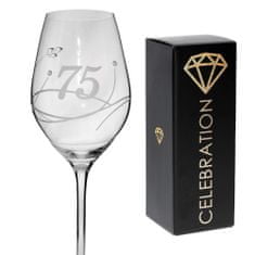 Celebration Jubileumi születésnapi pohár 75 év Sw. crystals (1db)