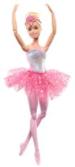 Barbie Glowing Magic Balerina rózsaszín szoknyával HLC25
