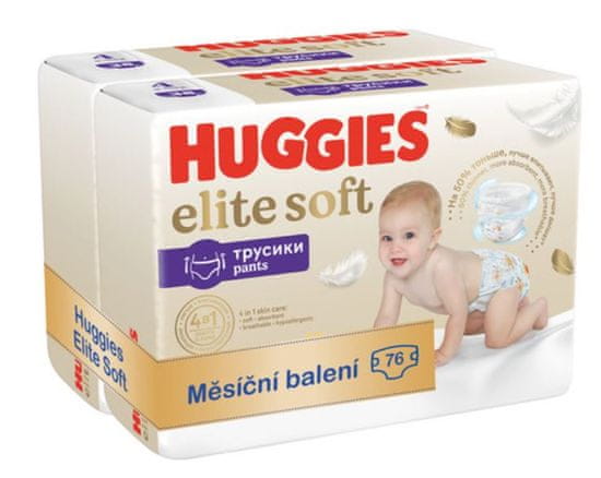Huggies Havi pelenkacsomag 2 x Elite Soft PANTS 4 - 76 db