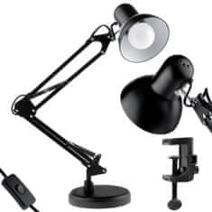 Asztali lámpa E27 TOBI fekete + asztali tartó