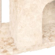 Greatstore krémszínű macskabútor szizál kaparófával 51 cm