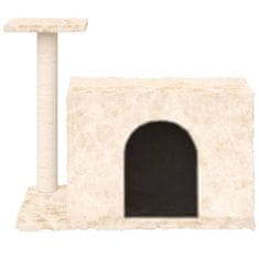 shumee krémszínű macskabútor szizál kaparófával 51 cm