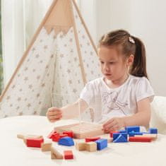 Viga 3D Montessori fából készült építőkocka építőjáték