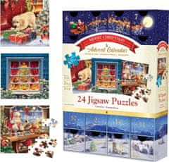 EuroGraphics Puzzle adventi naptár Boldog karácsonyt 24x50 darab