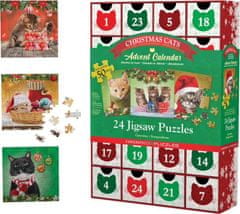 EuroGraphics Puzzle adventi naptár: karácsonyi macskák 24x50 darab