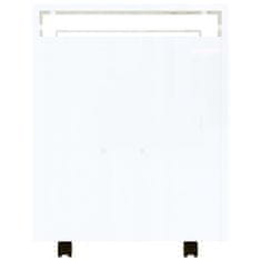 shumee magasfényű fehér szerelt fa asztal-kocsi 60 x 45 x 60 cm