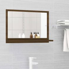 Greatstore barna tölgy színű szerelt fa fürdőszobatükör 60x10,5x37 cm