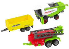 Lean-toys Mezőgazdasági gépek készlet Mezőgazdasági járművek 6 darab Traktor