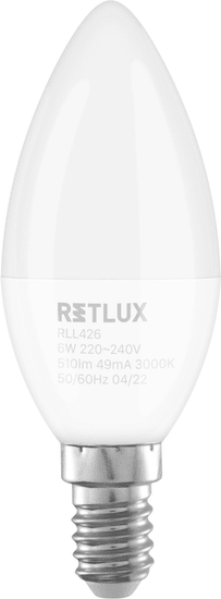 Retlux RLL 426 C37 E14 candle 6W WW    