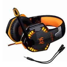 Northix G2000 Pro Gaming Headset - narancssárga 
