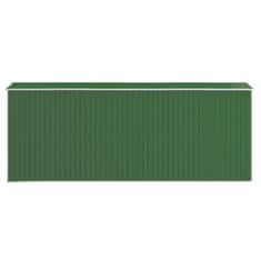 shumee zöld horganyzott acél kerti fészer 192x523x223 cm