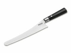 Böker Manufaktur 130423DAM kenyérvágó kés 23,5 cm, Damaszkusz, fekete, rétegelt lemez