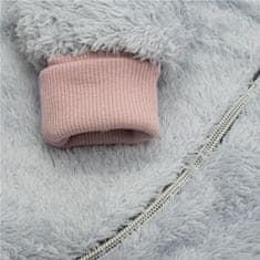 NEW BABY Luxus baba téli kezeslábas New Baby Teddy bear szürke rózsaszín 86 (12-18 h)