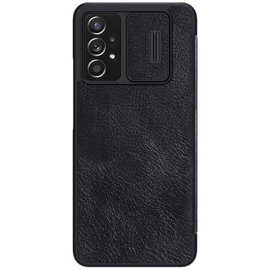 Nillkin Qin bőr könyvtok Samsung Galaxy A73, fekete