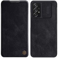Nillkin Qin bőr könyvtok Samsung Galaxy A73, fekete