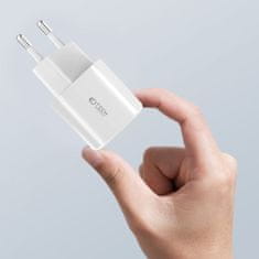 Tech-protect C20W hálózati töltő adapter USB / USB-C 20W QC PD, fehér