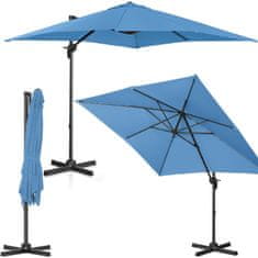 shumee Oldalsó kerti esernyő négyzet alakú karon 250 x 250 cm kék