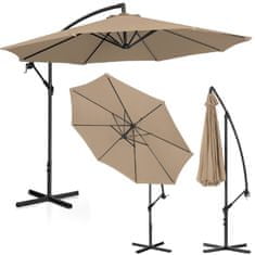 shumee Kerti esernyő a karján, kereken dönthető, átm. 300 cm szürkésbarna