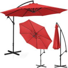 shumee Kerti esernyő a karján, kereken dönthető, átm. 300 cm piros