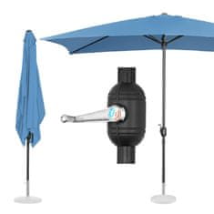 shumee Téglalap alakú terasz esernyő hajtókarral 200 x 300 cm kék