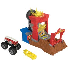 Hot Wheels Monster Trucks aréna: Verseny kihívás Játékkészlet - Tűz HNB87