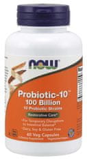 NOW Foods Probiotic-10, probiotikumok, 100 milliárd CFU, 10 törzs, 60 növényi kapszula