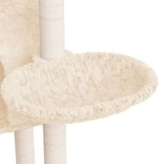 shumee krémszínű macskabútor szizál kaparófákkal 108,5 cm